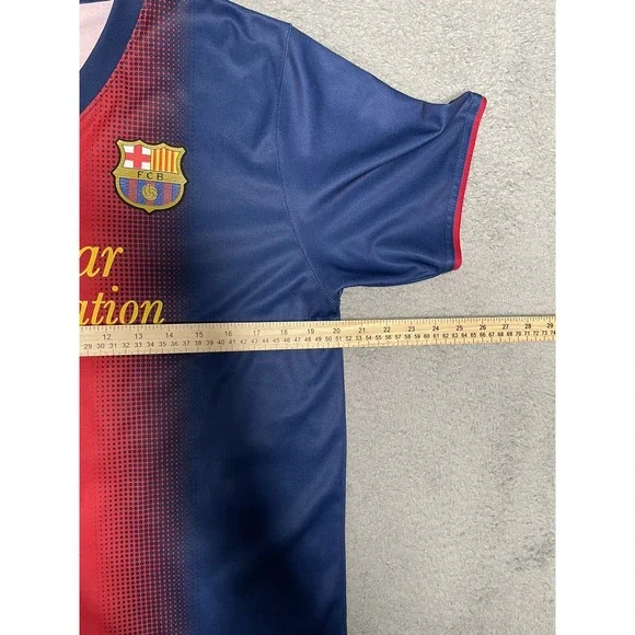 Barcelona FC 2012/13 Iniesta #8 Home Futbol Soccer Jersey‎ Qatar FCB Mens Medium